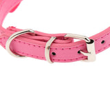 Maxbell Pet Necktie Dog and Cat Neck Strap Collar with Bowtie Rose Red-S