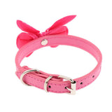 Maxbell Pet Necktie Dog and Cat Neck Strap Collar with Bowtie Rose Red-S