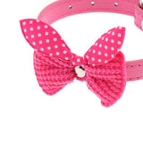 Maxbell Pet Necktie Dog and Cat Neck Strap Collar with Bowtie Rose Red-S