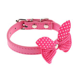 Maxbell Pet Necktie Dog and Cat Neck Strap Collar with Bowtie Rose Red-M
