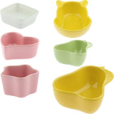 Maxbell 1 Pair Small Ceramic Bowl Pet Hamster Rabbit Feeding Bowl White