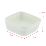 Maxbell 1 Pair Small Ceramic Bowl Pet Hamster Rabbit Feeding Bowl White