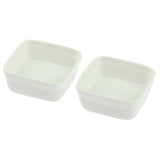 Maxbell 1 Pair Small Ceramic Bowl Pet Hamster Rabbit Feeding Bowl White