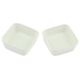 Maxbell 1 Pair Small Ceramic Bowl Pet Hamster Rabbit Feeding Bowl White