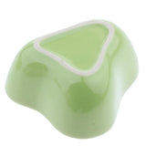 Maxbell 1 Pair Small Ceramic Bowl Pet Hamster Rabbit Feeding Bowl Pear_Green