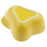 Maxbell 1 Pair Small Ceramic Bowl Pet Hamster Rabbit Feeding Bowl Pear_Yellow