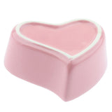 Maxbell 1 Pair Small Ceramic Bowl Pet Hamster Rabbit Feeding Bowl Pink_Heart