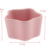 Maxbell 1 Pair Small Ceramic Bowl Pet Hamster Rabbit Feeding Bowl Pink_Star