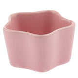 Maxbell 1 Pair Small Ceramic Bowl Pet Hamster Rabbit Feeding Bowl Pink_Star