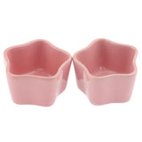 Maxbell 1 Pair Small Ceramic Bowl Pet Hamster Rabbit Feeding Bowl Pink_Star