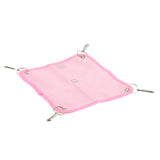 Maxbell 2 Pack Small Pet Grid Hammock Toy Nest Hanging Bed Hamster Hammock  Pink