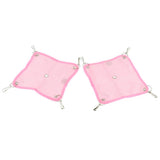 Maxbell 2 Pack Small Pet Grid Hammock Toy Nest Hanging Bed Hamster Hammock  Pink