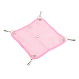 Maxbell 2 Pack Small Pet Grid Hammock Toy Nest Hanging Bed Hamster Hammock  Pink
