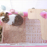 Maxbell Rabbit Pad for Cages Hamster and Other Small Animal Cage Hole Mats Blue