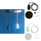 Maxbell 1 Pc Ceiling Lamp / Pendant Light Holder for E27 Screw-type Bulb Light Black