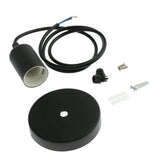 Maxbell 1 Pc Ceiling Lamp / Pendant Light Holder for E27 Screw-type Bulb Light Black
