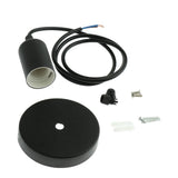 Maxbell 1 Pc Ceiling Lamp / Pendant Light Holder for E27 Screw-type Bulb Light Black