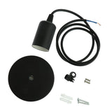 Maxbell 1 Pc Ceiling Lamp / Pendant Light Holder for E27 Screw-type Bulb Light Black