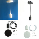 Maxbell 1 Pc Ceiling Lamp / Pendant Light Holder for E27 Screw-type Bulb Light Black