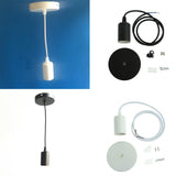Maxbell 1 Pc Ceiling Lamp / Pendant Light Holder for E27 Screw-type Bulb Light Black