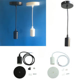 Maxbell 1 Pc Ceiling Lamp / Pendant Light Holder for E27 Screw-type Bulb Light Black