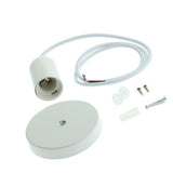 Maxbell 1 Pc Ceiling Lamp / Pendant Light Holder for E27 Screw-type Bulb Light White