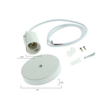 Maxbell 1 Pc Ceiling Lamp / Pendant Light Holder for E27 Screw-type Bulb Light White
