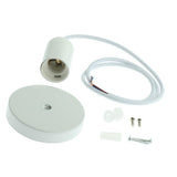 Maxbell 1 Pc Ceiling Lamp / Pendant Light Holder for E27 Screw-type Bulb Light White