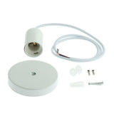 Maxbell 1 Pc Ceiling Lamp / Pendant Light Holder for E27 Screw-type Bulb Light White