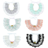 Maxbell Cat Bandana Collar Cat Dog Lace Bibs Scarf Collar Puppy Neck Bandana Pink
