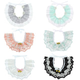 Maxbell Cat Bandana Collar Cat Dog Lace Bibs Scarf Collar Puppy Neck Bandana Pink