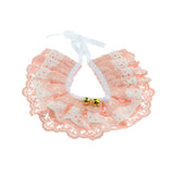 Maxbell Cat Bandana Collar Cat Dog Lace Bibs Scarf Collar Puppy Neck Bandana Pink