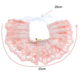 Maxbell Cat Bandana Collar Cat Dog Lace Bibs Scarf Collar Puppy Neck Bandana Pink