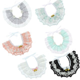 Maxbell Cat Bandana Collar Cat Dog Lace Bibs Scarf Collar Puppy Neck Bandana Pink