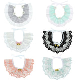 Maxbell Cat Bandana Collar Cat Dog Lace Bibs Scarf Collar Puppy Neck Bandana Pink