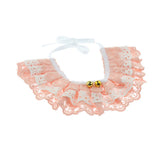 Maxbell Cat Bandana Collar Cat Dog Lace Bibs Scarf Collar Puppy Neck Bandana Pink