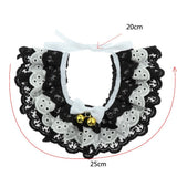 Maxbell Cat Bandana Collar Cat Dog Lace Bibs Scarf Collar Puppy Neck Bandana Black