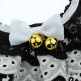 Maxbell Cat Bandana Collar Cat Dog Lace Bibs Scarf Collar Puppy Neck Bandana Black