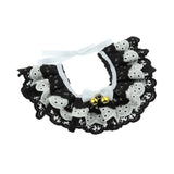 Maxbell Cat Bandana Collar Cat Dog Lace Bibs Scarf Collar Puppy Neck Bandana Black
