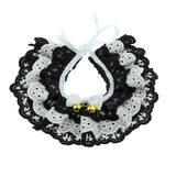 Maxbell Cat Bandana Collar Cat Dog Lace Bibs Scarf Collar Puppy Neck Bandana Black