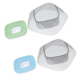 Maxbell Pet Dog Not Wet Mouth Splashing Floating Bowl Stainless Steel Dog Dish Blue