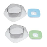 Maxbell Pet Dog Not Wet Mouth Splashing Floating Bowl Stainless Steel Dog Dish Blue