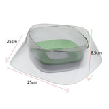 Maxbell Pet Dog Not Wet Mouth Splashing Floating Bowl Stainless Steel Dog Dish Green