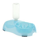 Maxbell Pet Food Water Feeder Pet Automatic Waterer Dog Cat Water Food Bowl Blue L