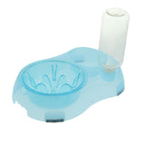 Maxbell Pet Food Water Feeder Pet Automatic Waterer Dog Cat Water Food Bowl Blue L