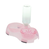 Maxbell Pet Food Water Feeder Pet Automatic Waterer Dog Cat Water Food Bowl Pink S