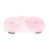 Maxbell Pet Food Water Feeder Pet Automatic Waterer Dog Cat Water Food Bowl Pink S