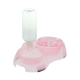 Maxbell Pet Food Water Feeder Pet Automatic Waterer Dog Cat Water Food Bowl Pink S
