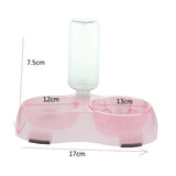 Maxbell Pet Food Water Feeder Pet Automatic Waterer Dog Cat Water Food Bowl Pink S