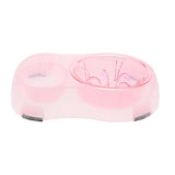 Maxbell Pet Food Water Feeder Pet Automatic Waterer Dog Cat Water Food Bowl Pink L